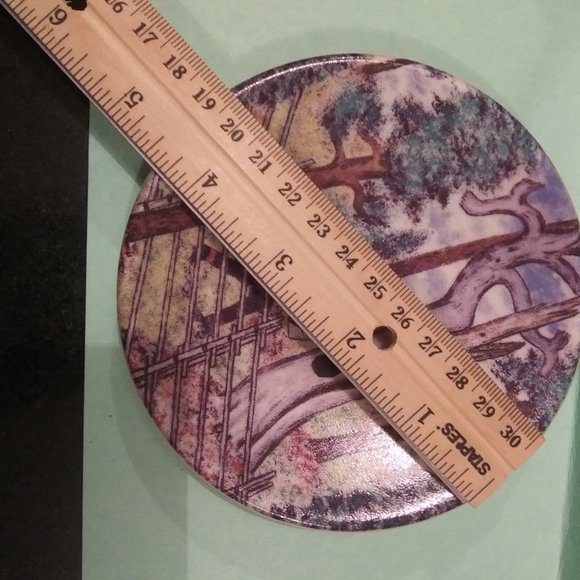 Vintage 1987 Arabia Finland small decorative wall plate Post Hole - Picture 6 of 8